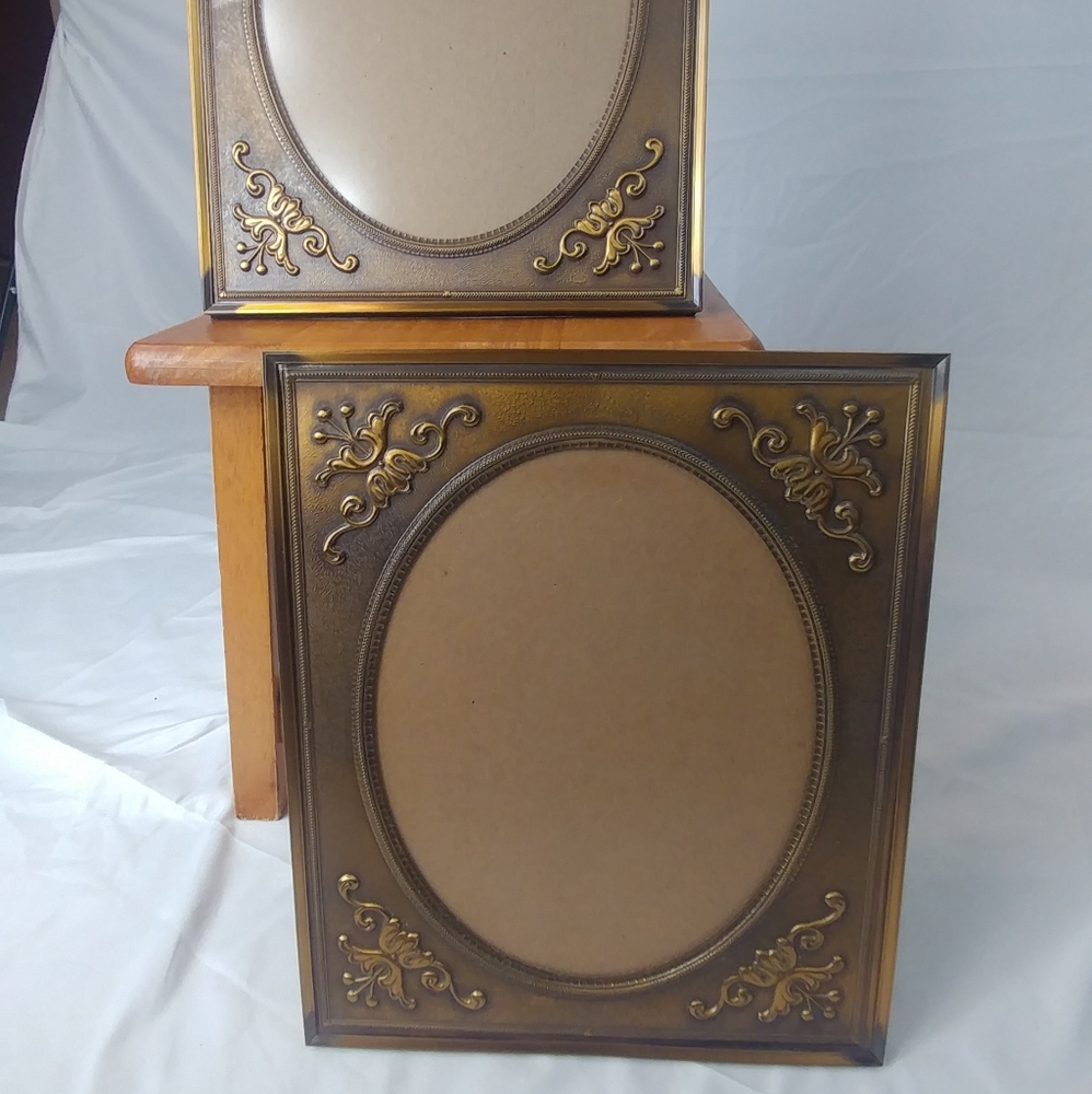 Antique Vintage Brass Picture Frames 2